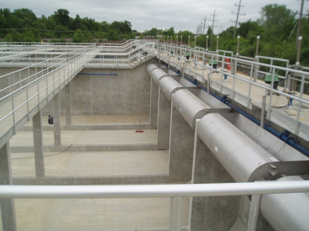 Pictured here are wet weather clarifiers at Fox Metro Water Reclamation District in Illinois.